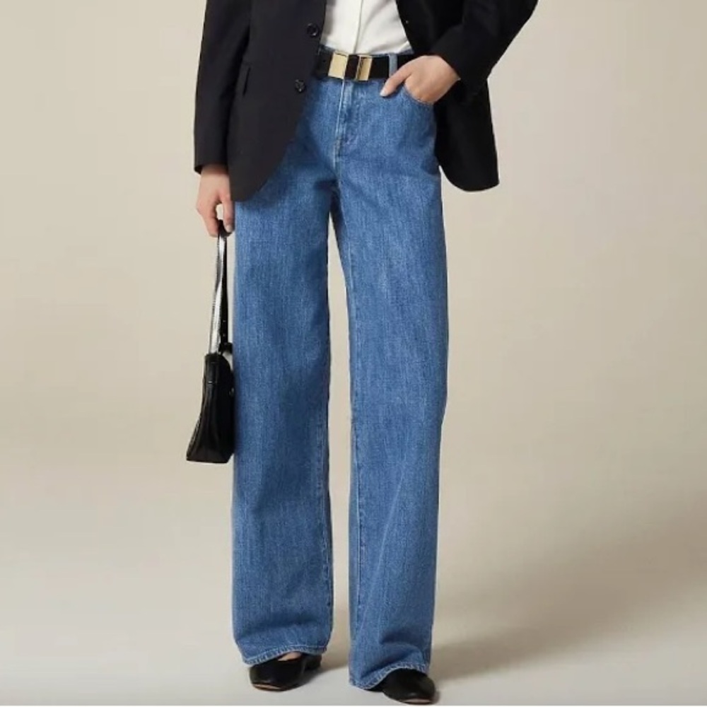 J. Crew Blue Wide-Leg Denim Jeans